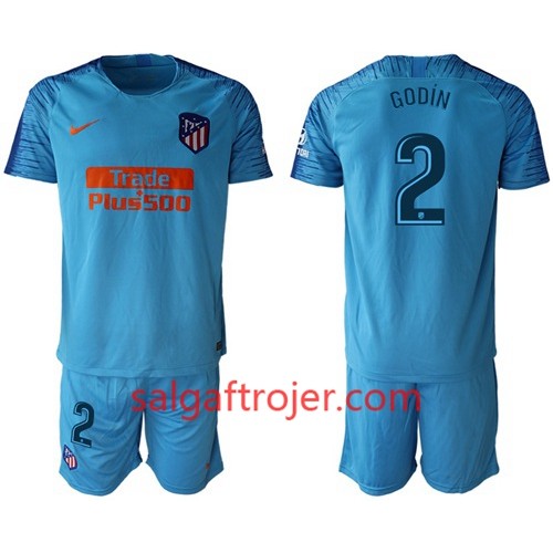 Atlético Madrid Fodboldtrøjer Godin 2 Børn Udebanesæt 2018/19 Kort ærmer Atlético Madrid Fodboldtrøjer Godin 2 Børn Udebanesæt 2018/19 Kort ærmer